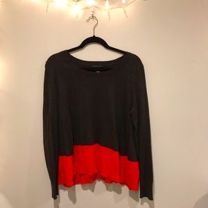 Orange and Grey Sweater